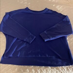 Blue Long Sleeve Top